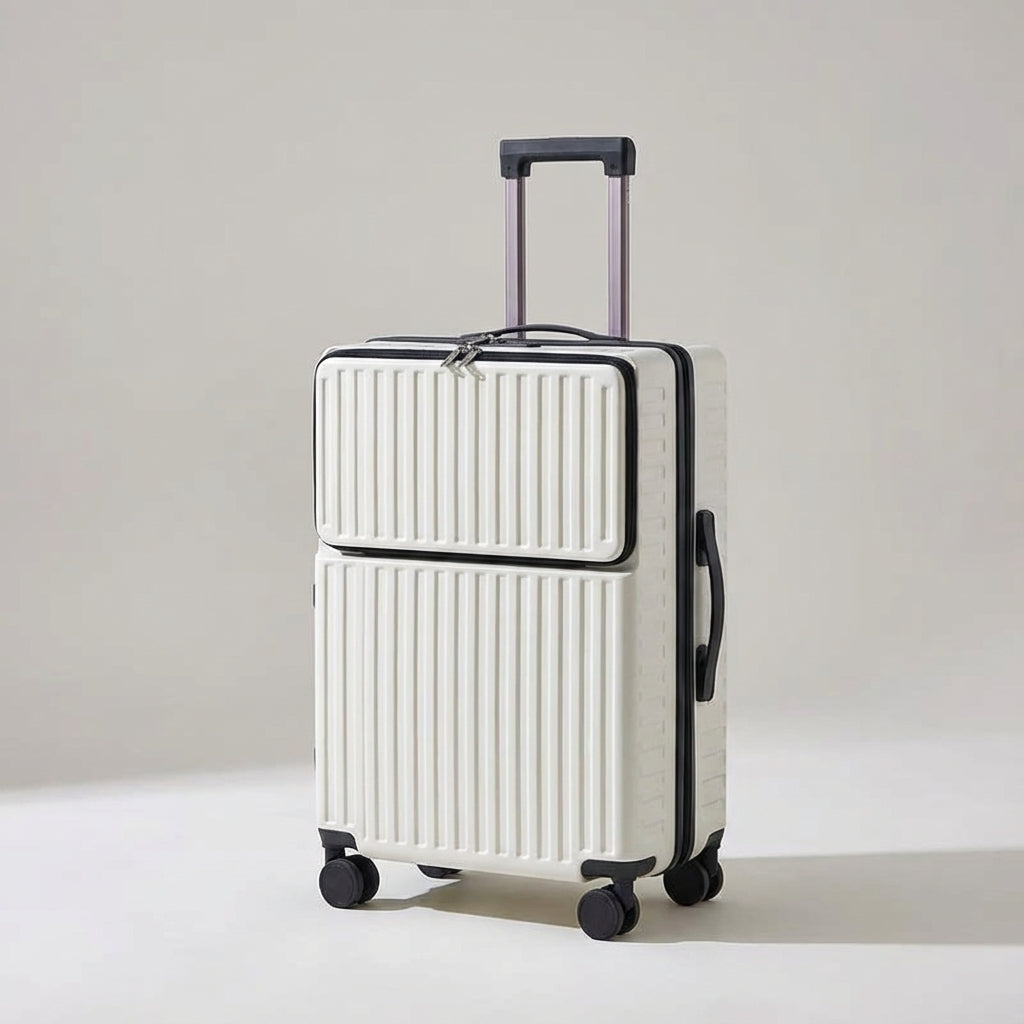 Valise Spinner | Poche avant, coque rigide | Roues 360°