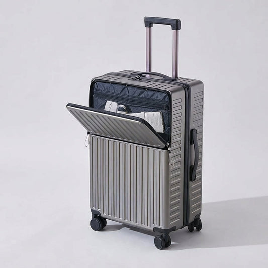 Valise Spinner | Poche avant, coque rigide | Roues 360°