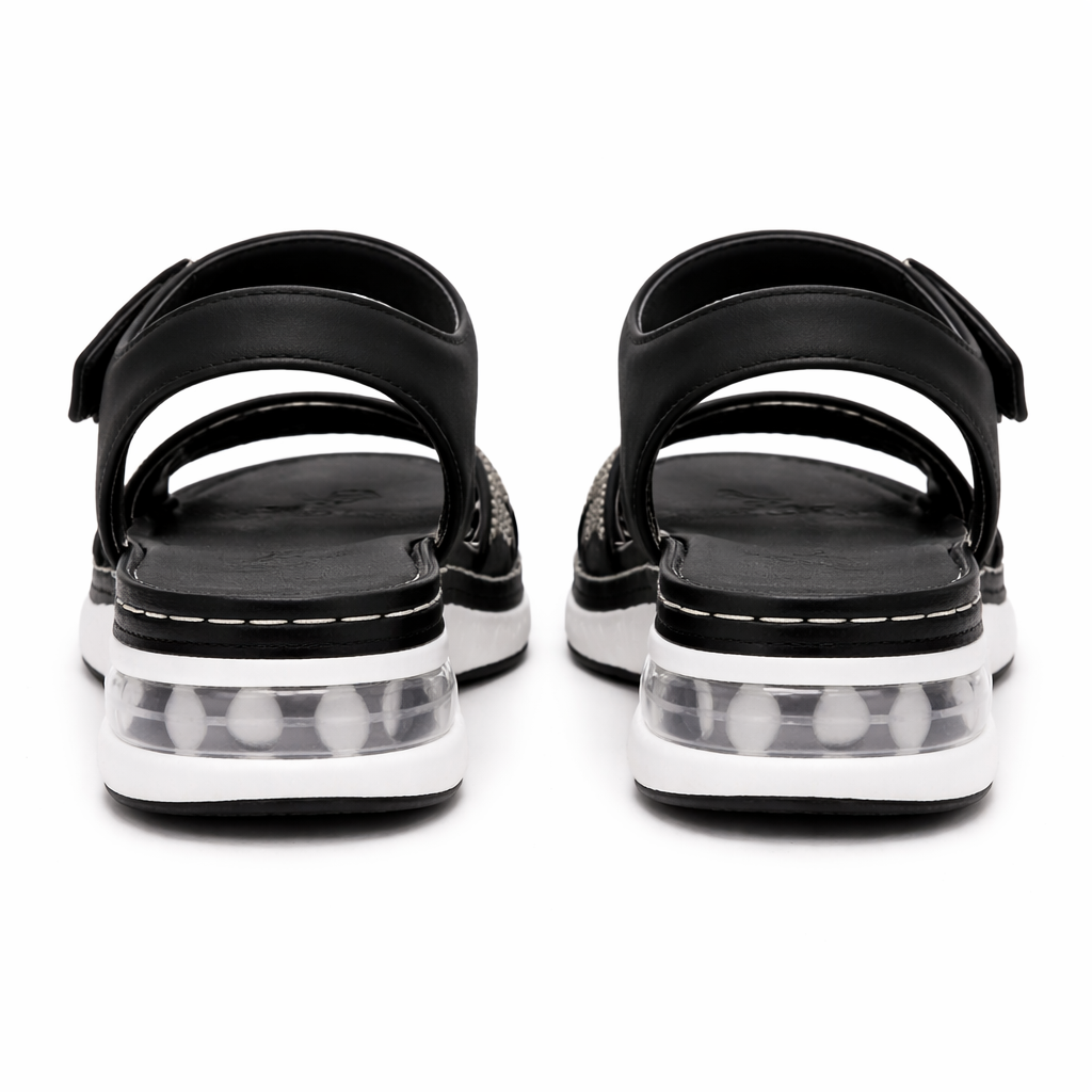 Sandales Compensées Femme | Lanières Strass | Confort, Style Gladiateur