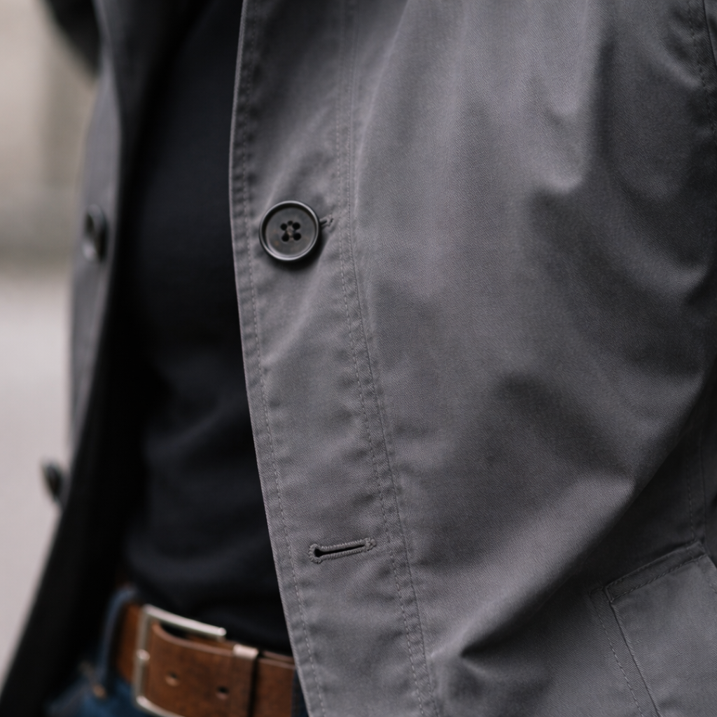 Manteau long homme | Résistant aux intempéries, coupe régulière