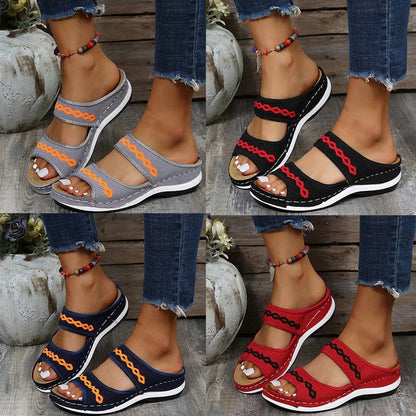 Sandales orthopédiques pour femmes | Double bride | Confort respirant