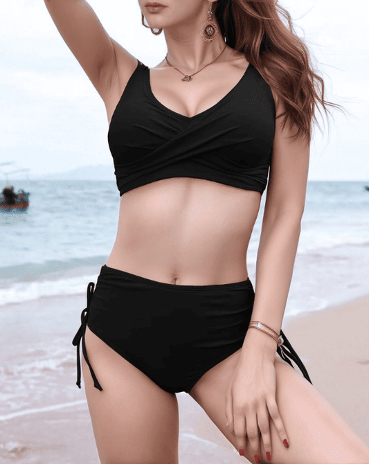 Ensemble de maillot de bain uni-Costumes Estivaux pour Femmes-PARIS FEMME