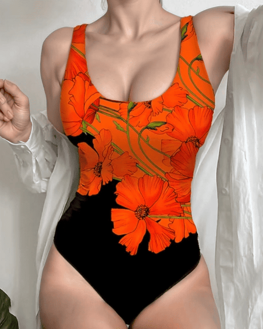 Maillot de bain une pièce floral tendance-Costumes Estivaux pour Femmes-PARIS FEMME