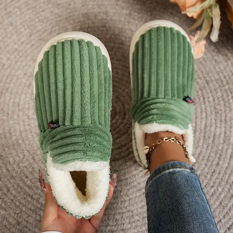 Chaussons thermiques doublure polaire mixte antidérapants intérieur