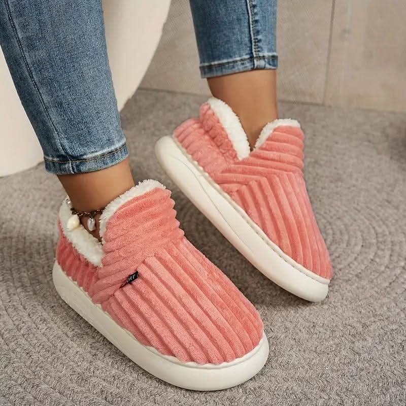 Chaussons thermiques doublure polaire mixte antidérapants intérieur