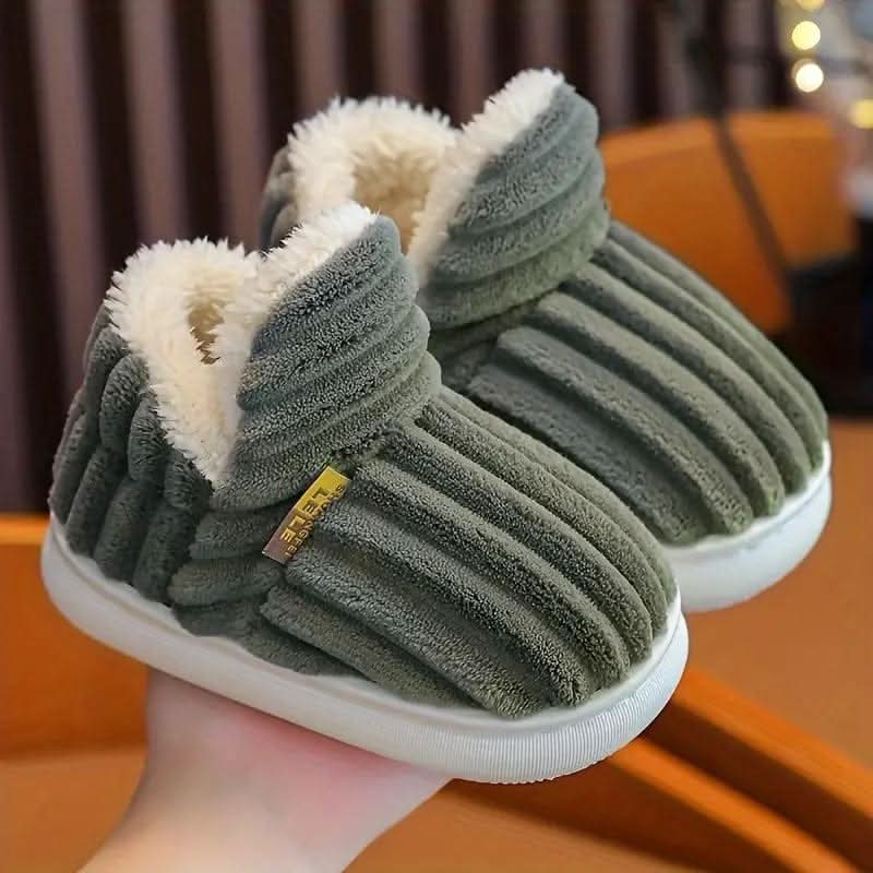 Chaussons thermiques doublure polaire mixte antidérapants intérieur