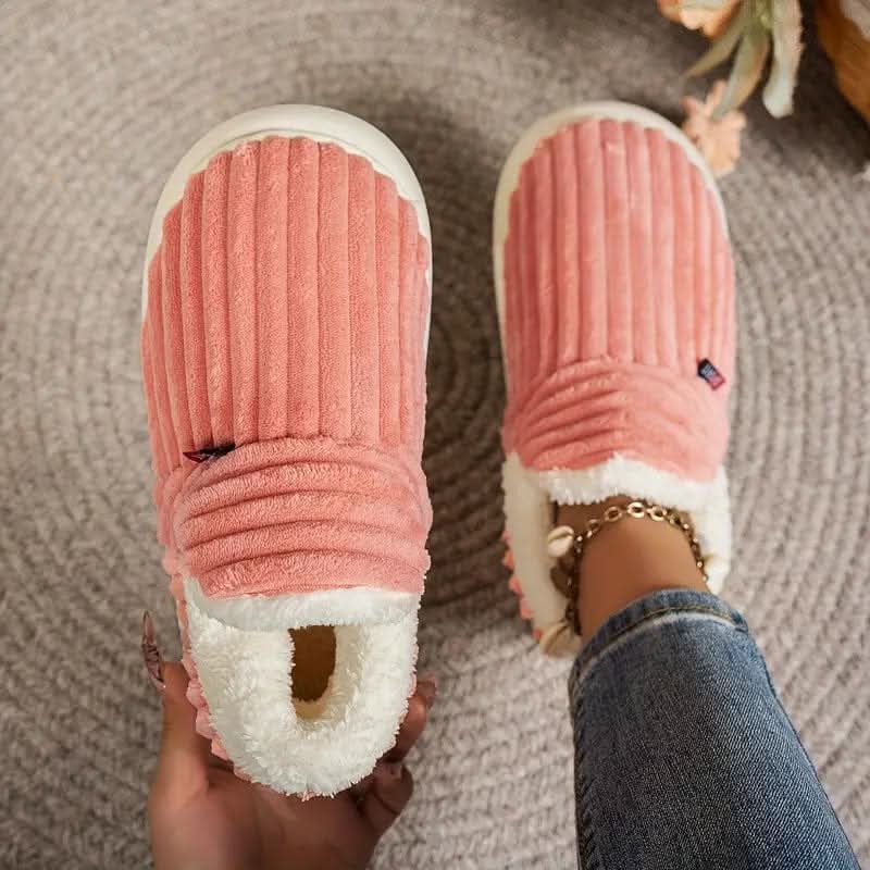Chaussons thermiques doublure polaire mixte antidérapants intérieur