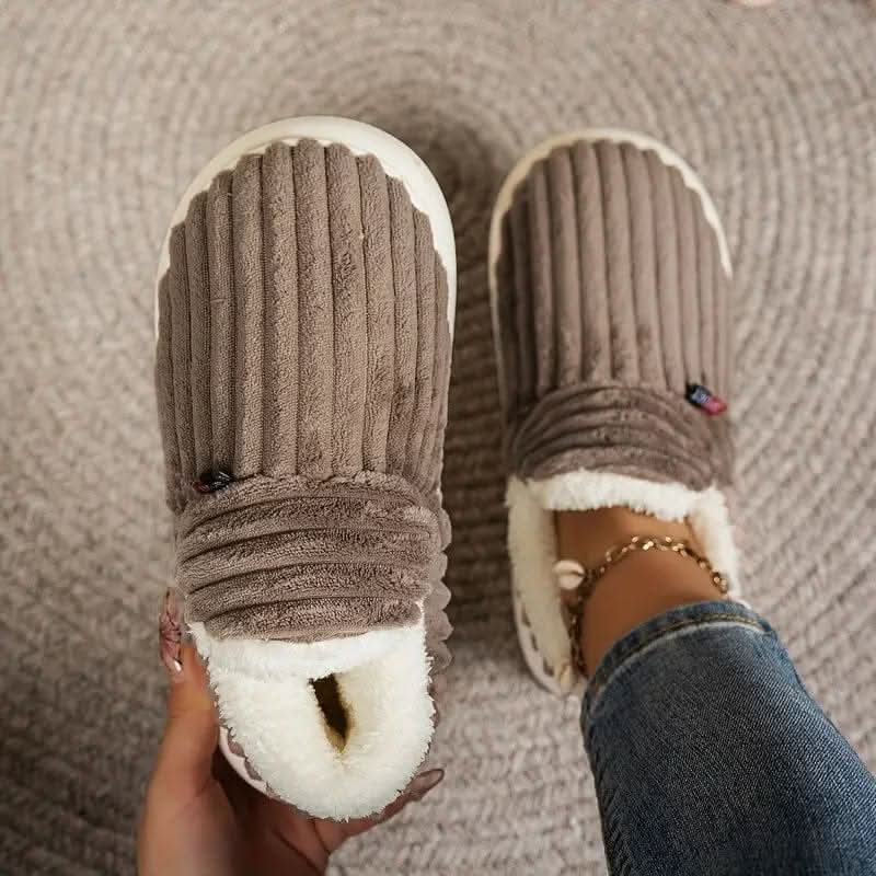 Chaussons thermiques doublure polaire mixte antidérapants intérieur