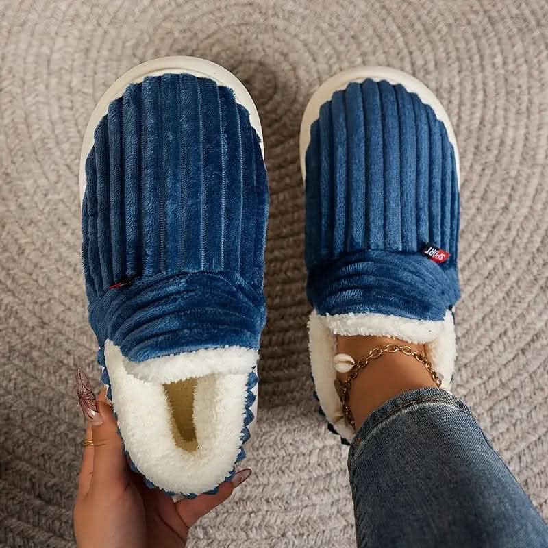 Chaussons thermiques doublure polaire mixte antidérapants intérieur