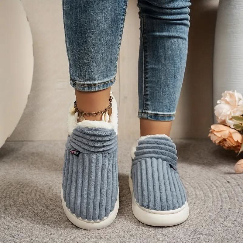 Chaussons thermiques doublure polaire mixte antidérapants intérieur
