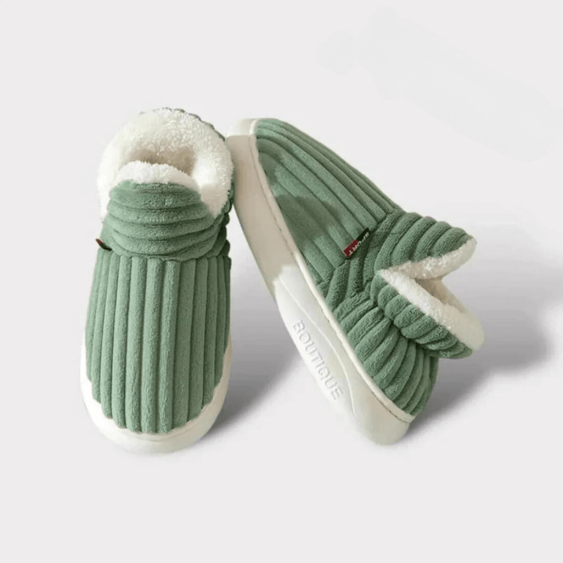 Chaussons thermiques doublure polaire mixte antidérapants intérieur
