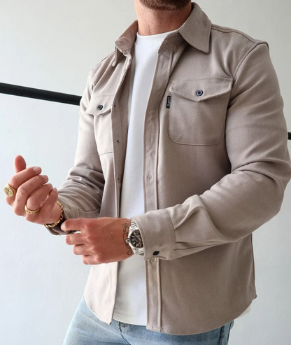 Overshirt homme poches poitrine regular fit coupe décontractée
