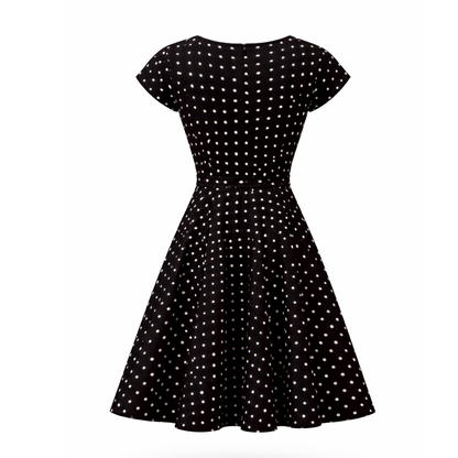Robe à Pois | Ceinture Nœud Flatteuse | Robe Femme