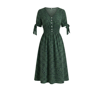 Robe à pois femme manches courtes style vintage