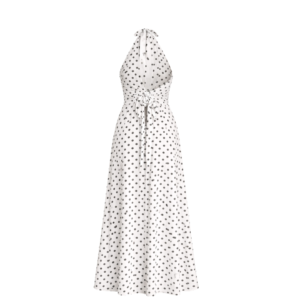 Robe à Pois | Design Féminin | Longueur Longue