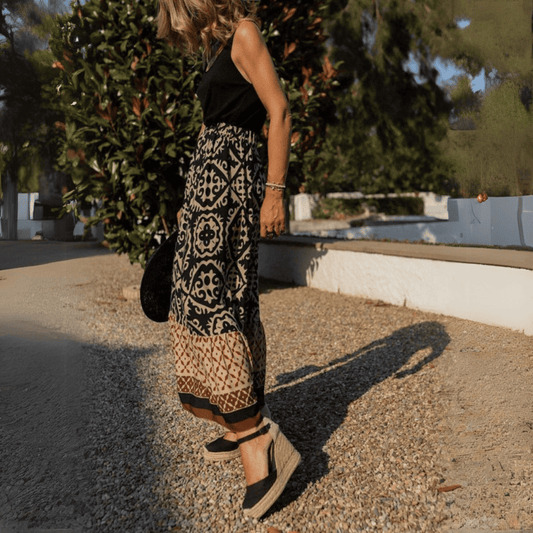 Jupe midi Jadwinia à volants-skirt-PARIS FEMME