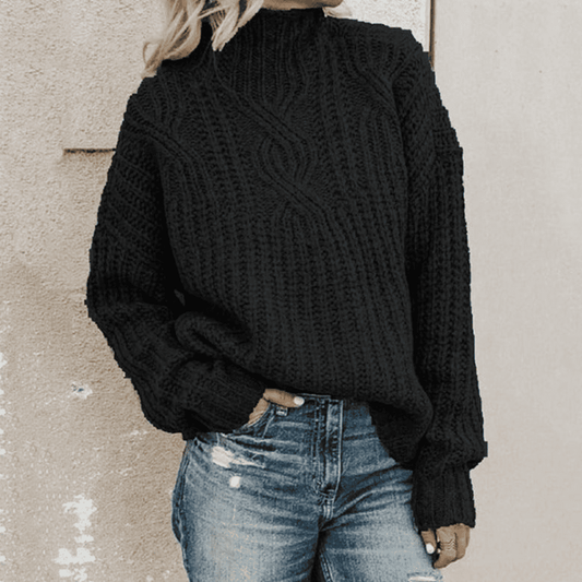 Scholastyka Élégante veste chaude pour femme-Pull Col Roulé pour Femme-PARIS FEMME