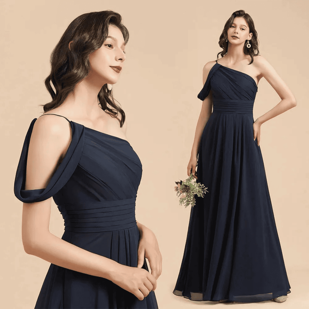 Izabella Granatowy robes de mariage invitée-Robes de Demoiselle d'Honneur-PARIS FEMME