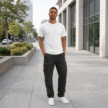 Pantalon Cargo Confortable pour Hommes | Port Quotidien | Coupe Décontractée,...