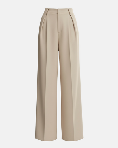 Pantalon Taille Haute Jambes Larges Taillé