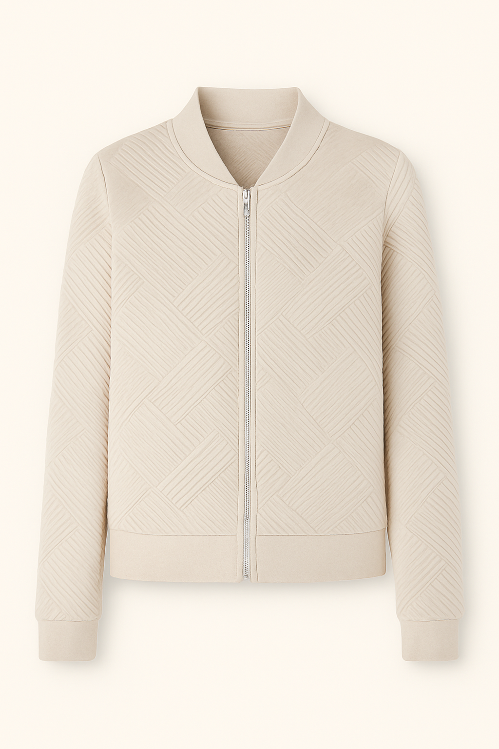 Gilet femme | Fermeture éclair et tricot structuré