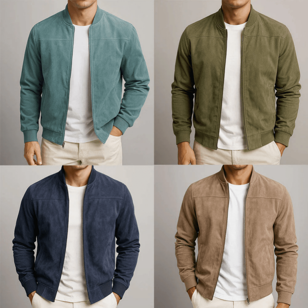 Veste Bomber Cuir Homme | Minimaliste, Coupe Ajustée