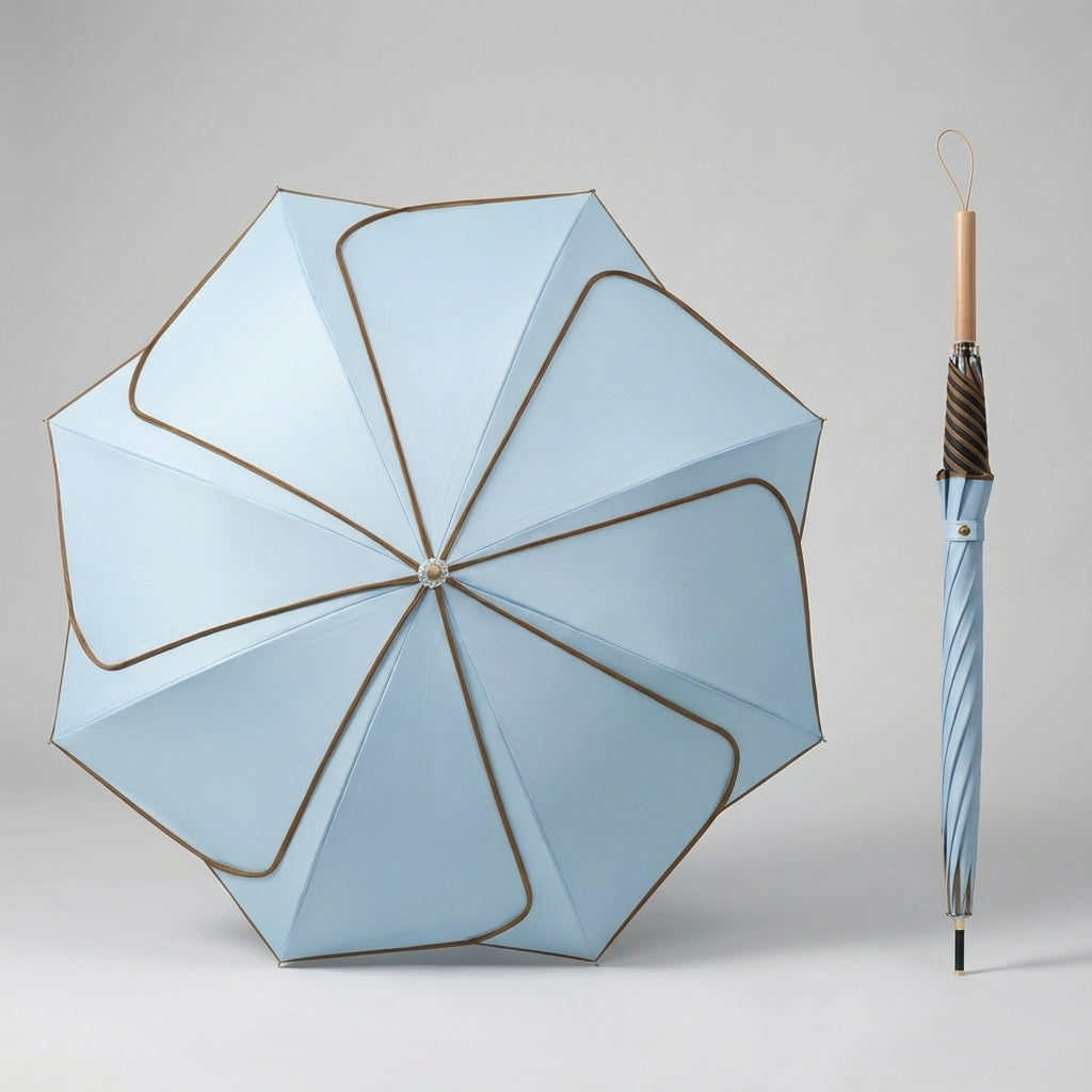 Parapluie femme motif floral | Protection pluie et UV | Woodloom