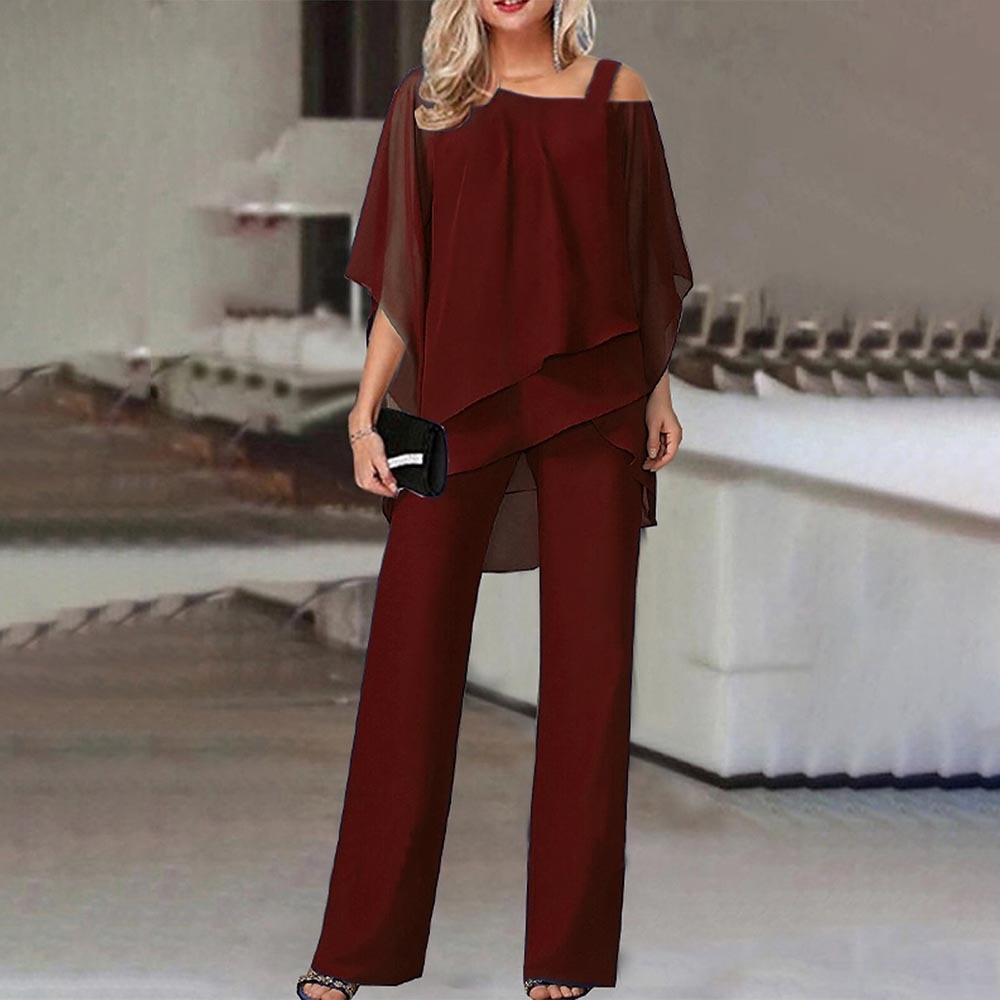 Ensemble Femme | Blouse Fluide, Pantalon Large | Élégant, Coupe Ample