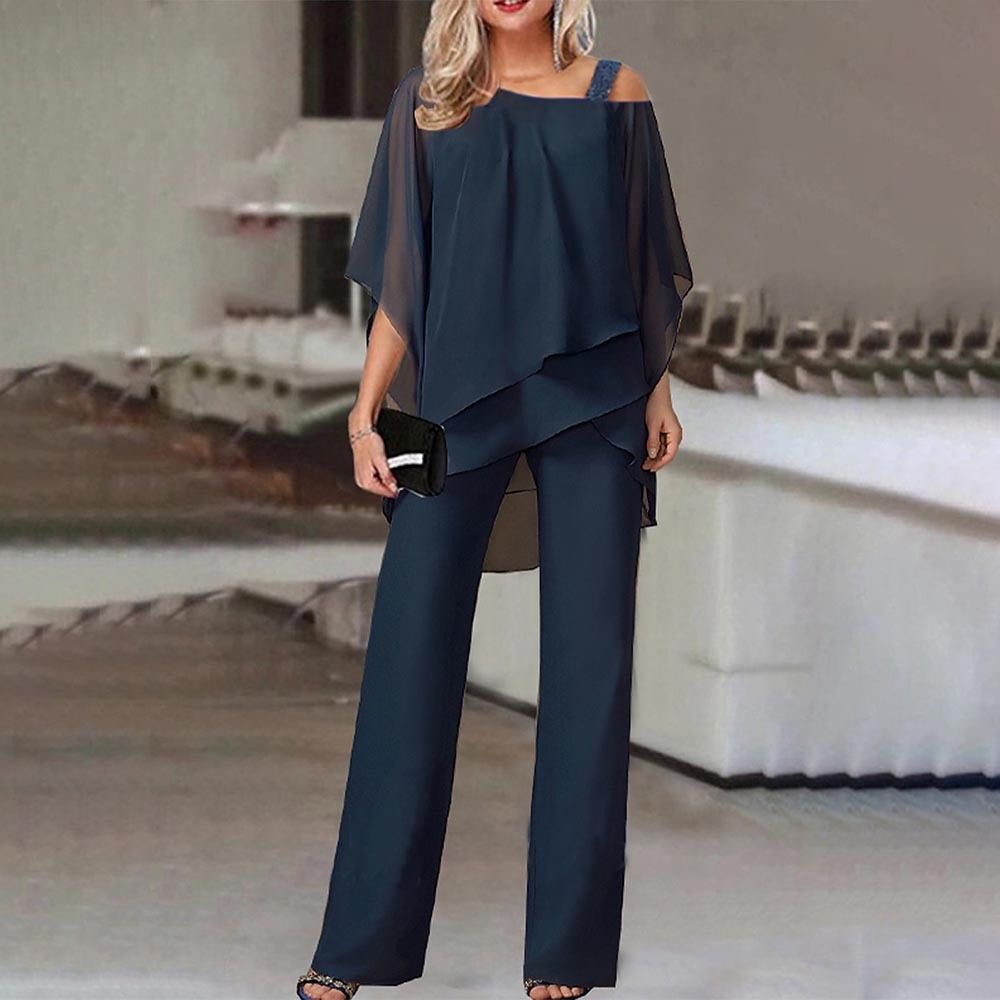 Ensemble Femme | Blouse Fluide, Pantalon Large | Élégant, Coupe Ample