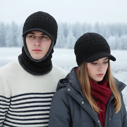 Bonnet hiver avec protection visage unisexe extensible couvrant tête et cou