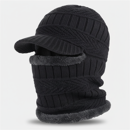 Bonnet hiver avec protection visage unisexe extensible couvrant tête et cou