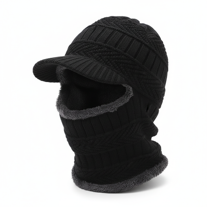 Bonnet hiver avec protection visage unisexe extensible couvrant tête et cou