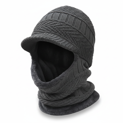 Bonnet hiver avec protection visage unisexe extensible couvrant tête et cou