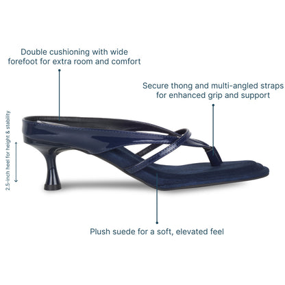 Talons Bleus Femme | Lanières Multi-Angles, Coussin Renforcé