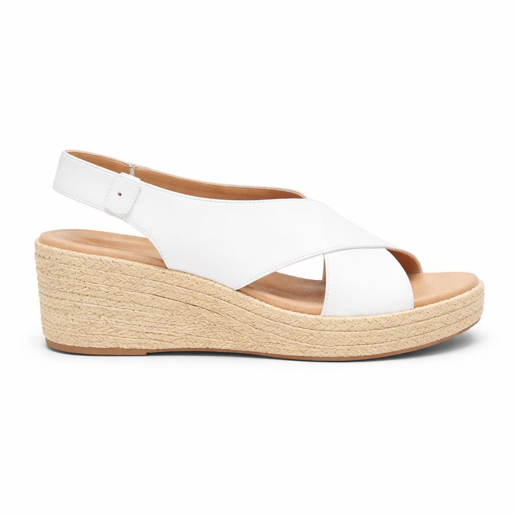 Sandales Compensées Espadrilles Femme | Lanières Croisées | Bride Arrière