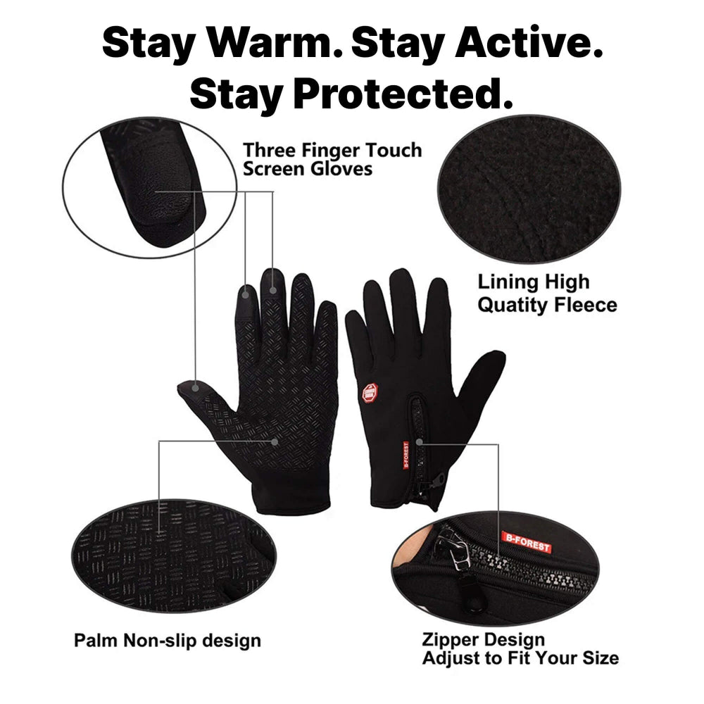 Gants chauffants batterie rechargeable avec zones chauffantes et bouts des doigts tactiles, hiver