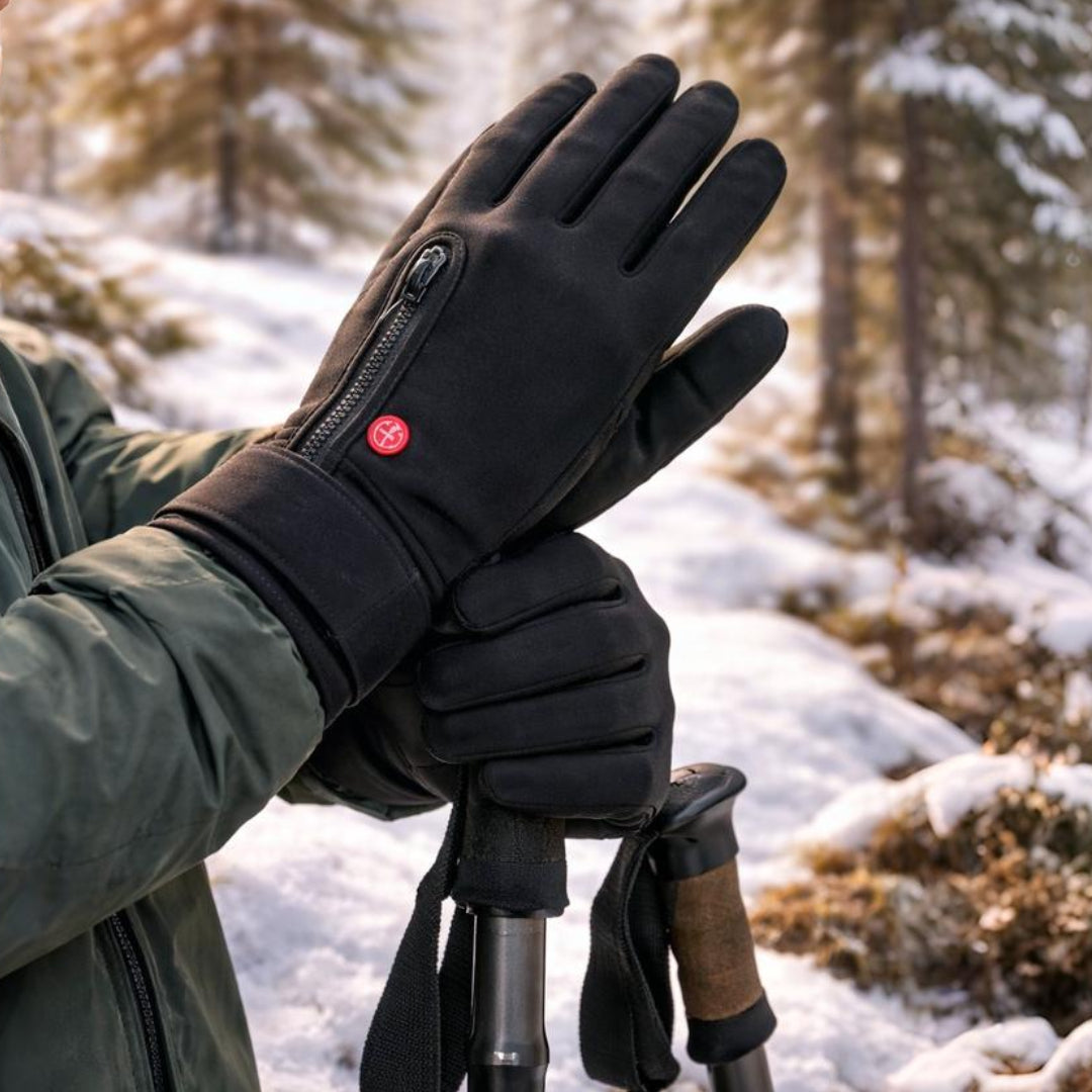 Gants chauffants batterie rechargeable avec zones chauffantes et bouts des doigts tactiles, hiver