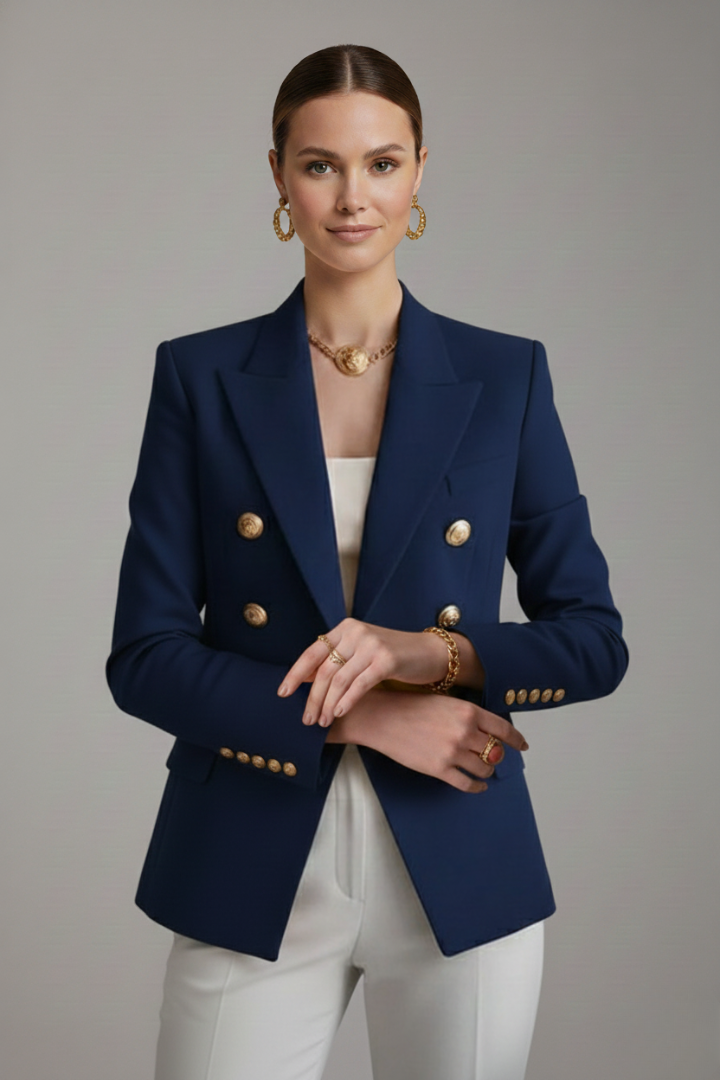 Honor | Veste Blazer Double Femme Jolie | avec Détails de Boutons Dorés
