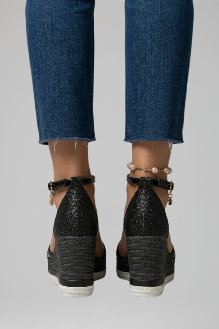 Sandales orthopédiques semelle rembourrée bout ouvert slip-on plateforme basse