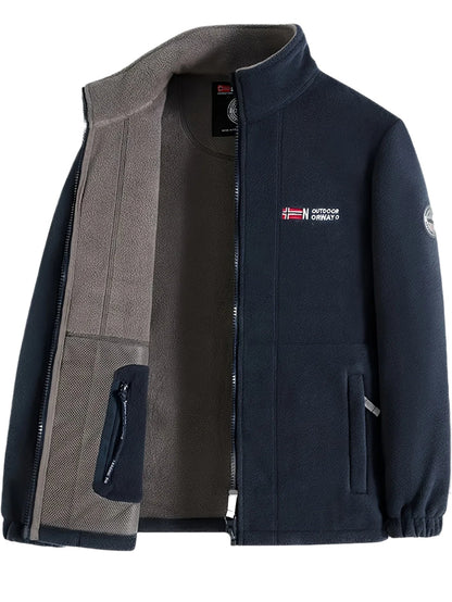 Veste zippée chaude outdoor homme avec doublure isolante