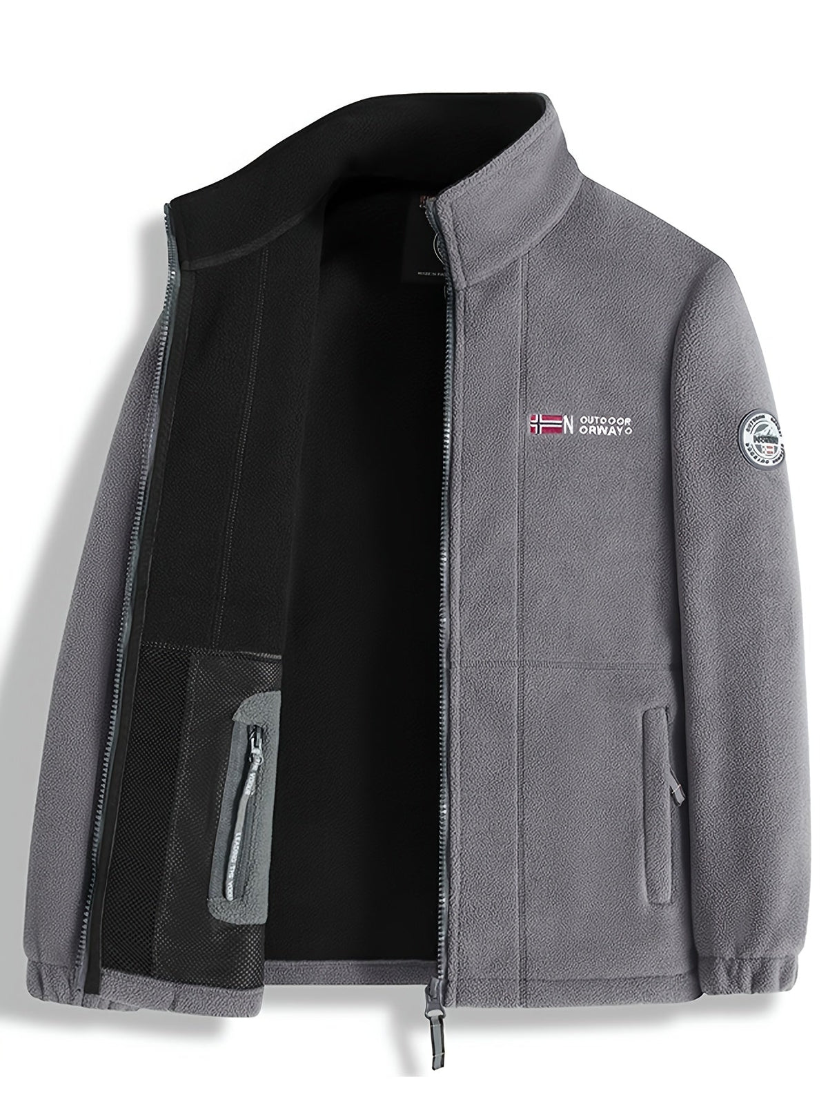 Veste zippée chaude outdoor homme avec doublure isolante