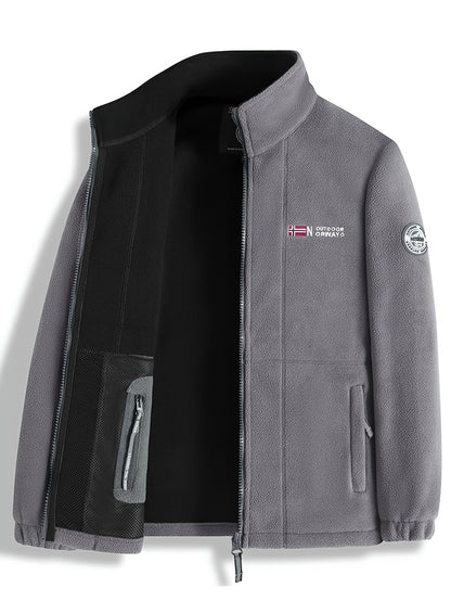 Veste zippée chaude outdoor homme avec doublure isolante