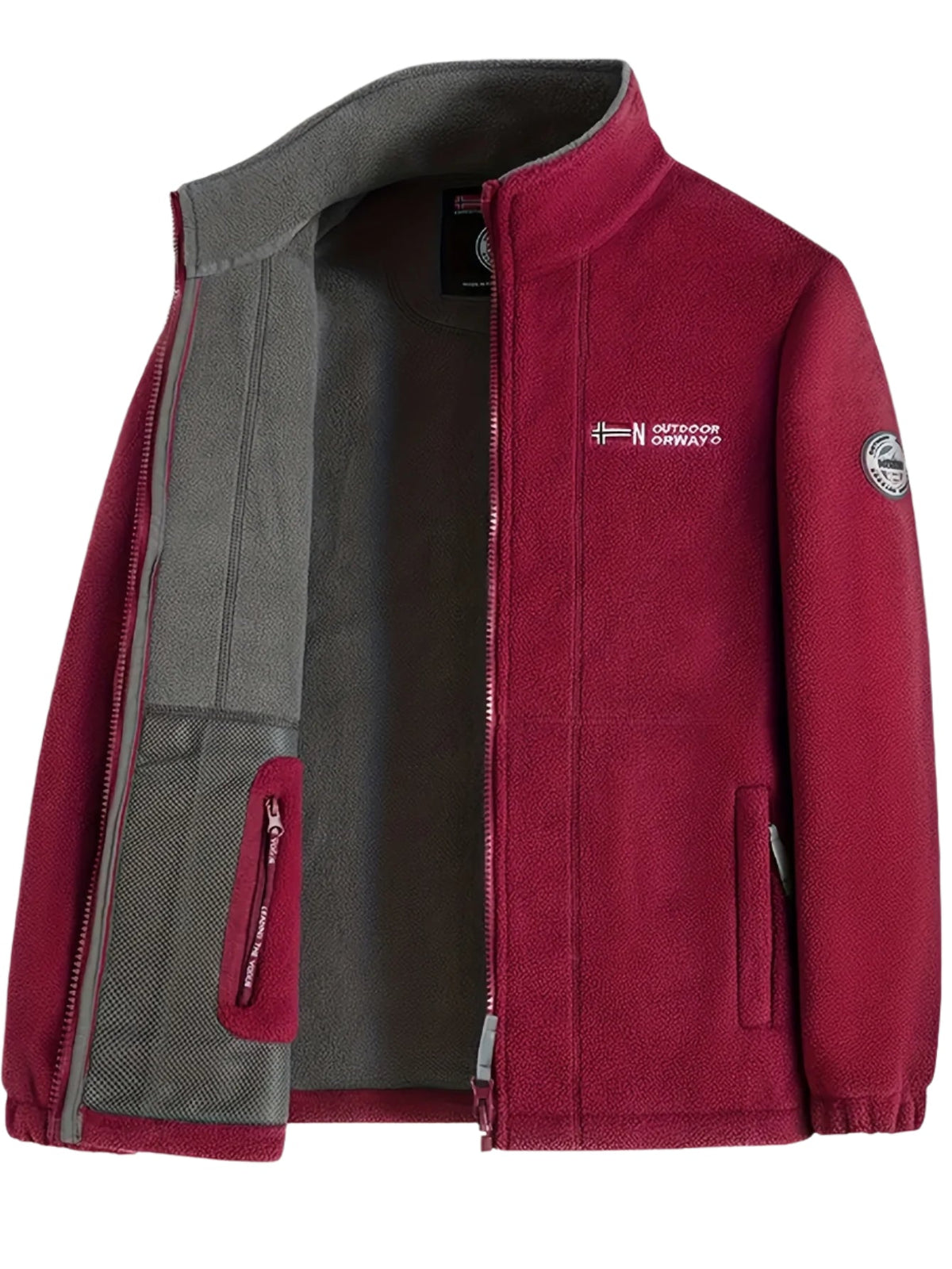 Veste zippée chaude outdoor homme avec doublure isolante