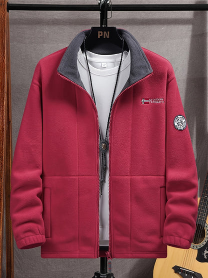 Veste zippée chaude outdoor homme avec doublure isolante