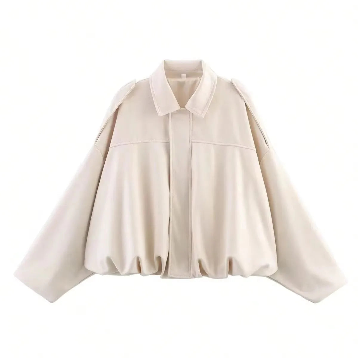 Veste Bomber Suède | Marron Vert Oversized Vintage