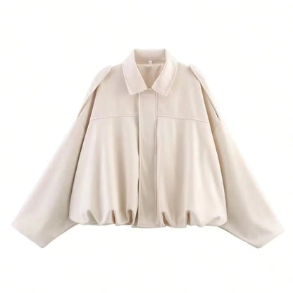 Veste Bomber Suède | Marron Vert Oversized Vintage