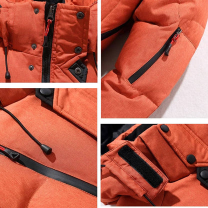 Parka d'hiver homme | Imperméable, coupe-vent | Duvet de canard