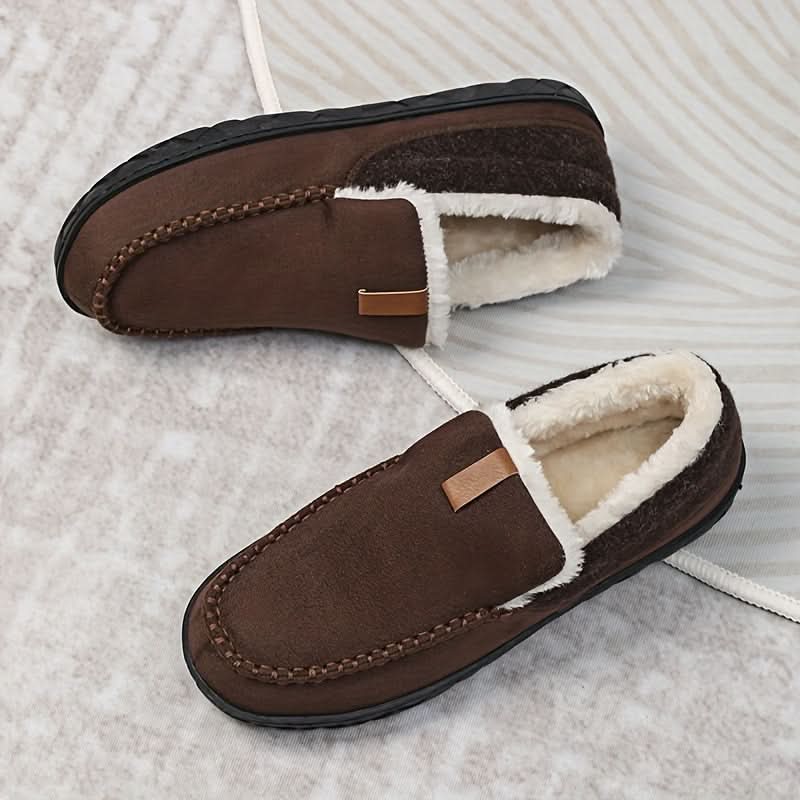 Hommes Chaudes Pantoufles Laine