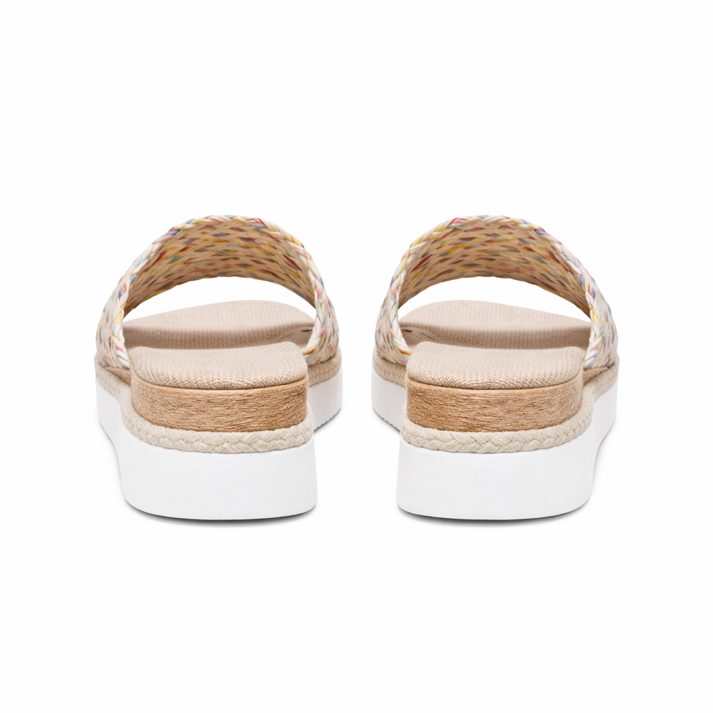 Sandales pour femmes | Semelle compensée, tissée, bout ouvert