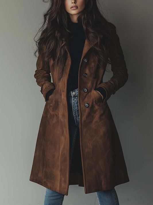 Femmes Trench-coat Vintage